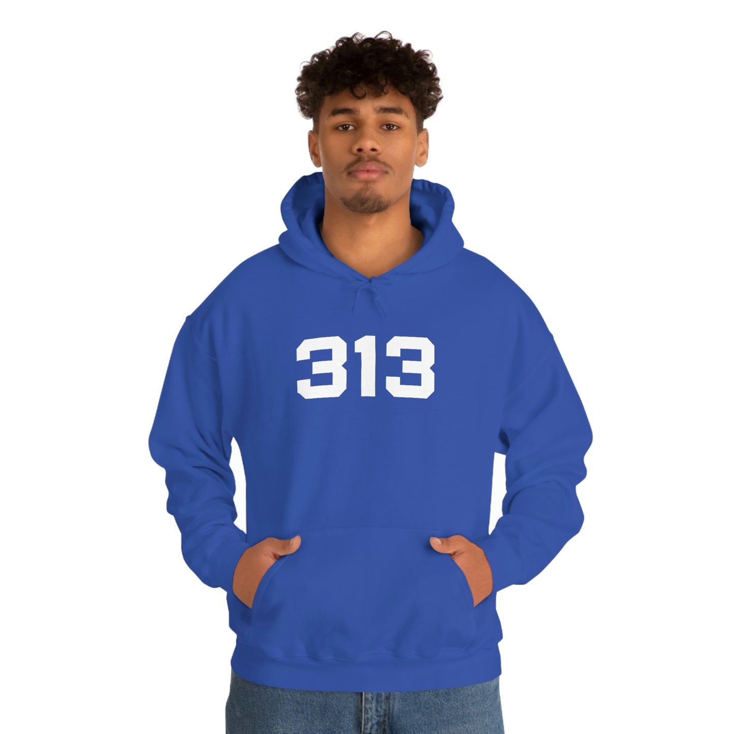 Detroit '313' Hoodie (Athletic Font) | Unisex Standard