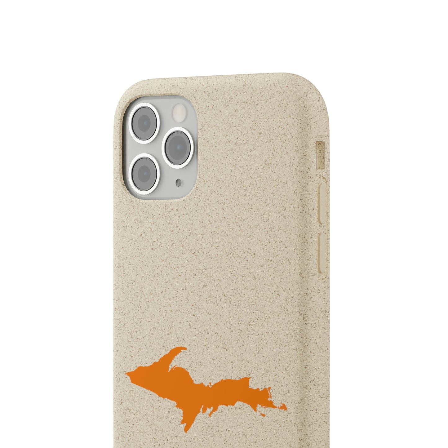 Michigan Upper Peninsula Biodegradable Phone Cases (w/ Orange UP Outline) | Apple iPhone