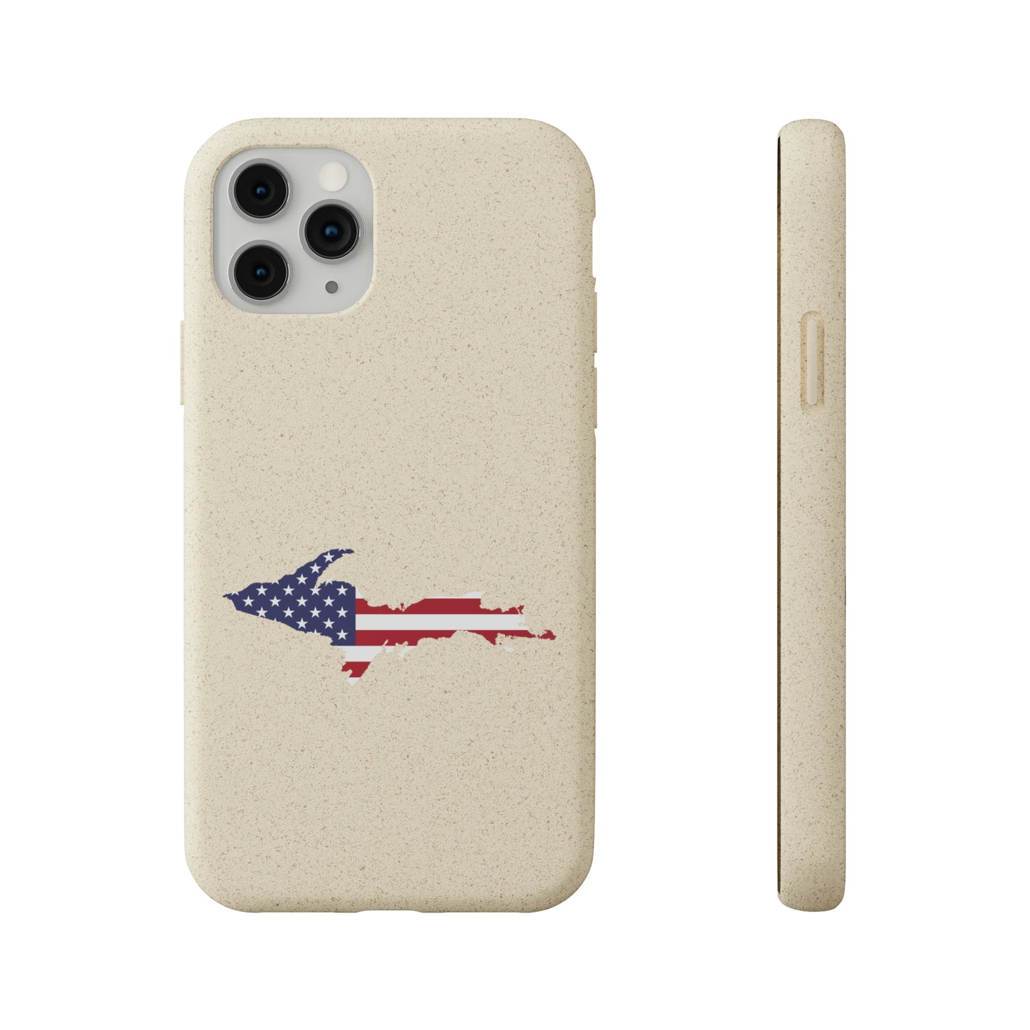 Michigan Upper Peninsula Biodegradable Phone Cases (w/ UP USA Flag Outline) | Apple iPhone