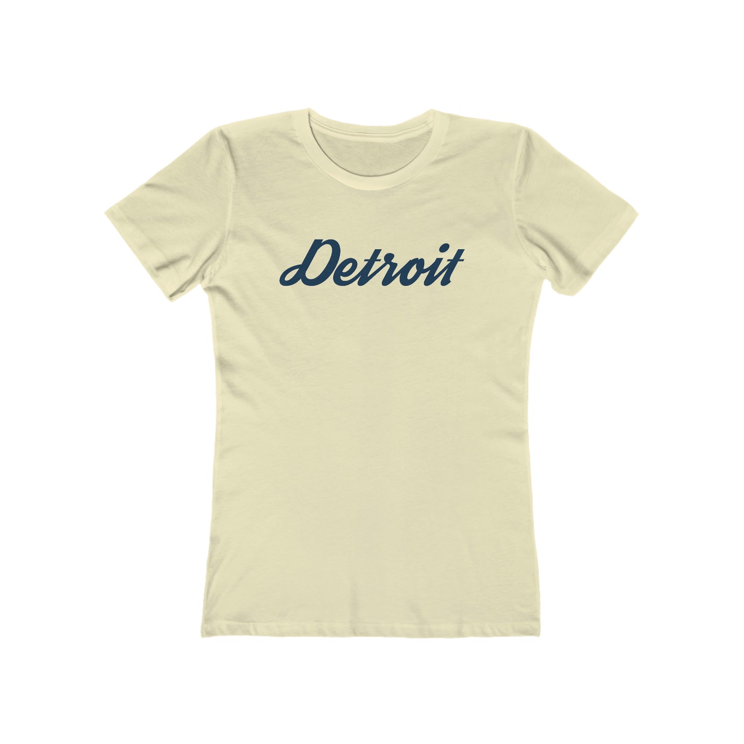 Detroit' T-Shirt (Retro Script Font) | Women's Boyfriend Cut