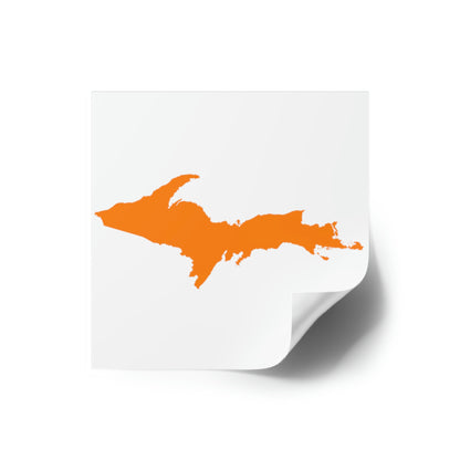 Michigan Upper Peninsula Square Sticker (w/ Orange UP Outline) | Indoor/Outdoor