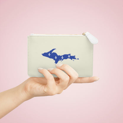 Michigan Upper Peninsula Mini Clutch Bag (Ivory Color w/ UP Quebec Flag Outline)