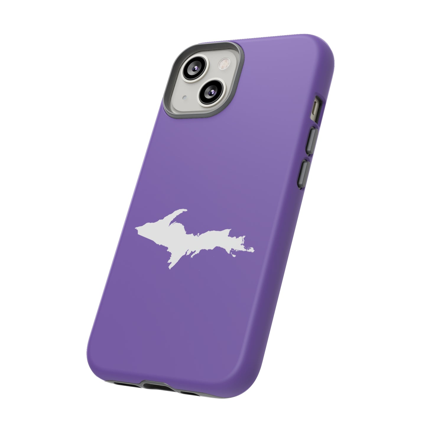 Michigan Upper Peninsula Tough Phone Case (Lake Iris w/ UP Outline) | Apple iPhone