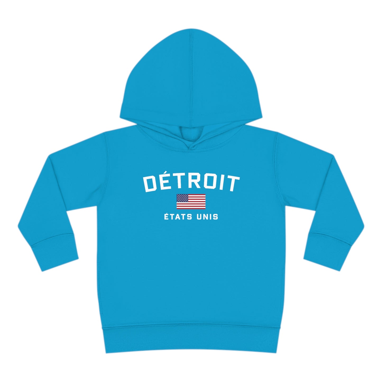 'Détroit États Unis' Hoodie (w/USA Flag Outline) | Unisex Toddler