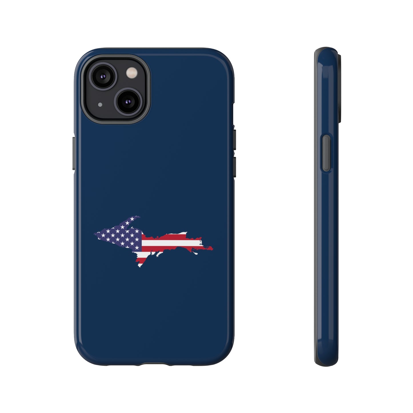 Michigan Upper Peninsula Tough Phone Case (Navy w/ UP USA Outline) | Apple iPhone