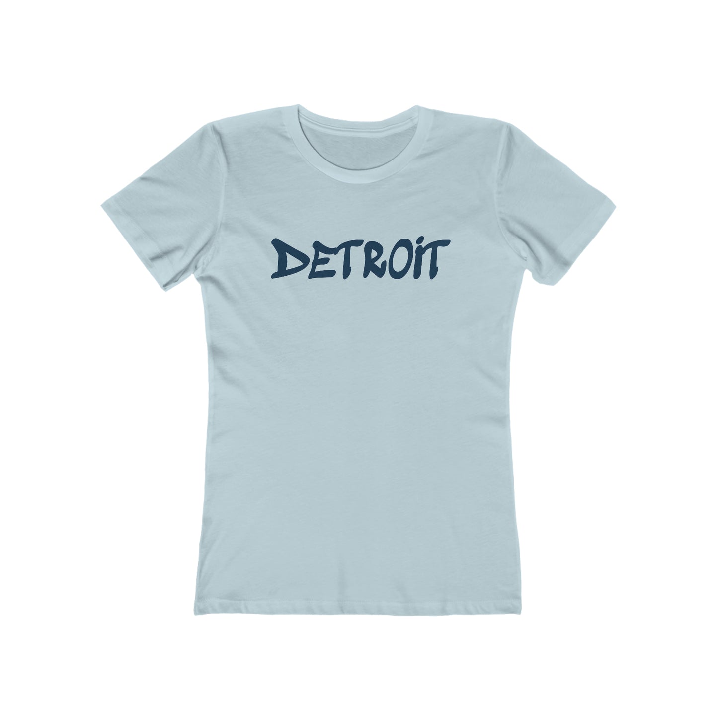 'Detroit' T-Shirt (1980s Hip Hop Font) | Women's Boyfriend Cut