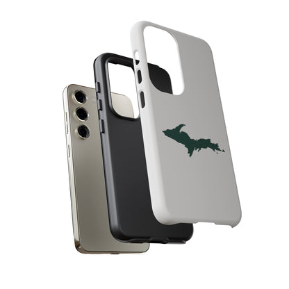 Michigan Upper Peninsula Tough Phone Case (Birch Bark White w/ Green UP Outline) | Samsung & Pixel Android