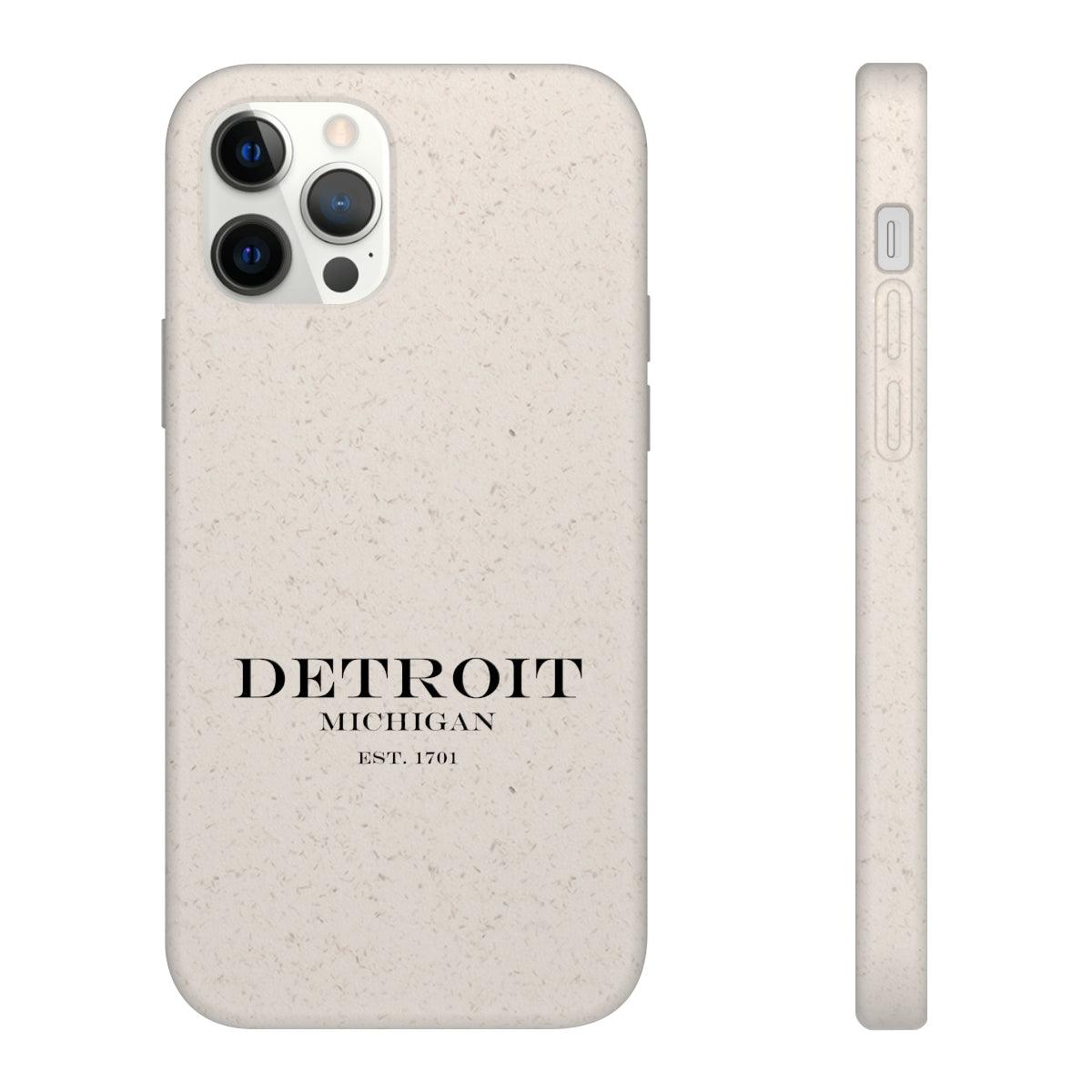 'Detroit Est. 1701' Phone Cases (Black Color) | Android & iPhone - Circumspice Michigan