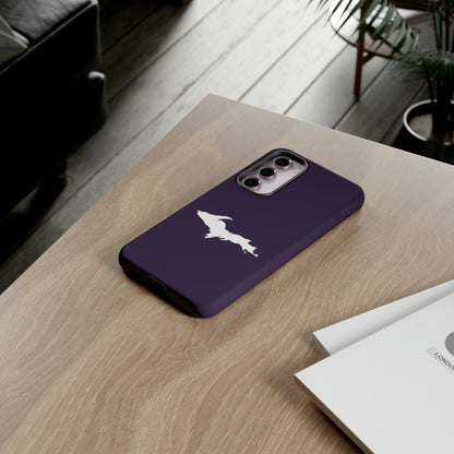 Michigan Upper Peninsula Tough Phone Case (Blackcurrant w/ UP Outline) | Samsung & Pixel Android