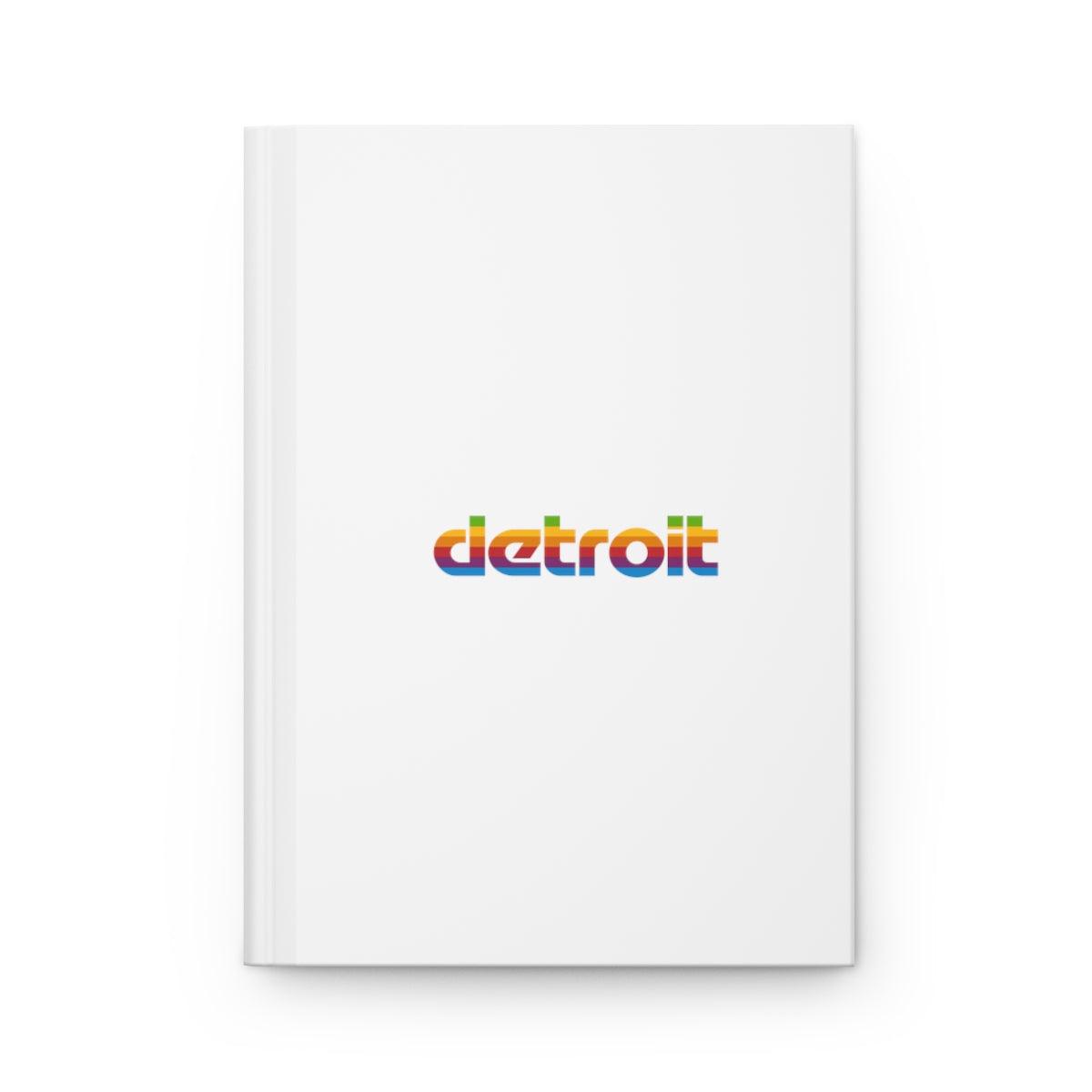 'Detroit' Ruled Hardcover Journal (1980s Pomaceous Computer Parody) - Circumspice Michigan