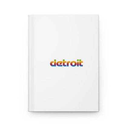 'Detroit' Ruled Hardcover Journal (1980s Pomaceous Computer Parody) - Circumspice Michigan