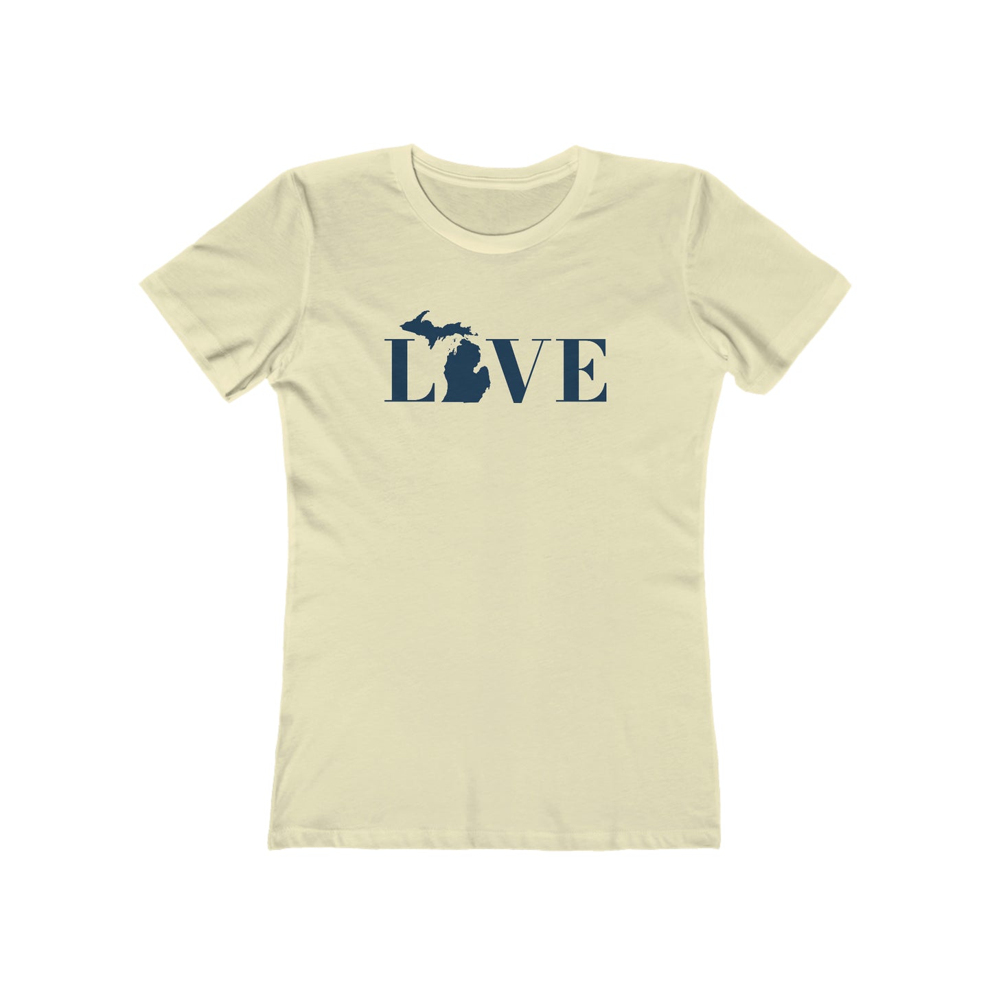 Michigan 'Love' T-Shirt (Didone Font) | Women's Boyfriend Cut