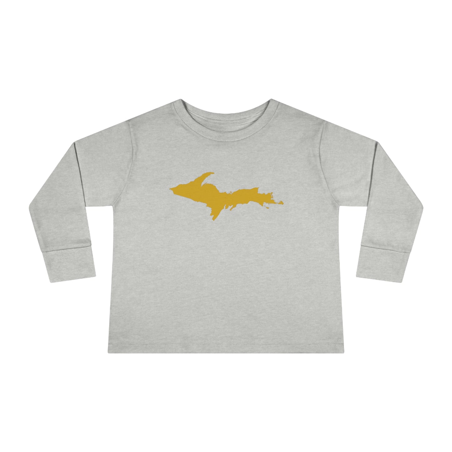 Michigan Upper Peninsula T-Shirt (w/ Gold UP Outline) | Toddler Long Sleeve