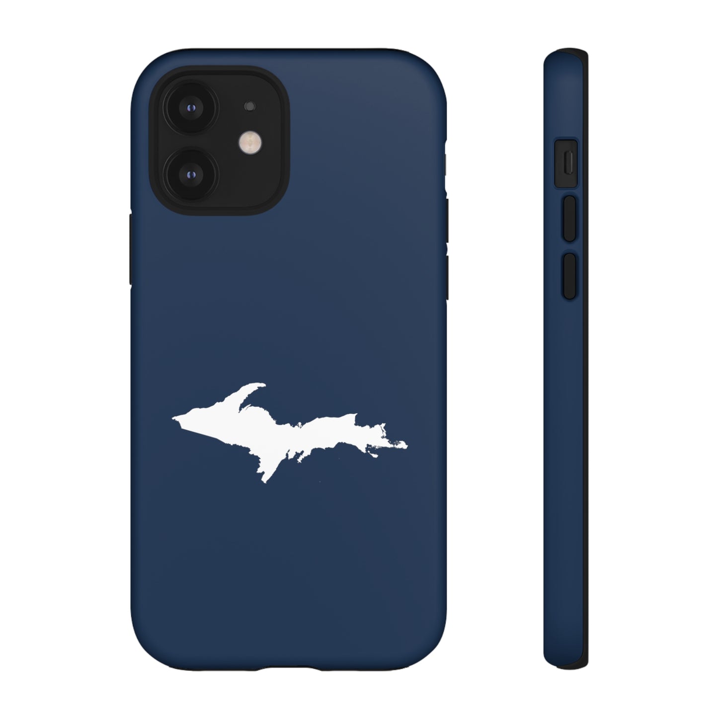 Michigan Upper Peninsula Tough Phone Case (Navy w/ UP Outline) | Apple iPhone