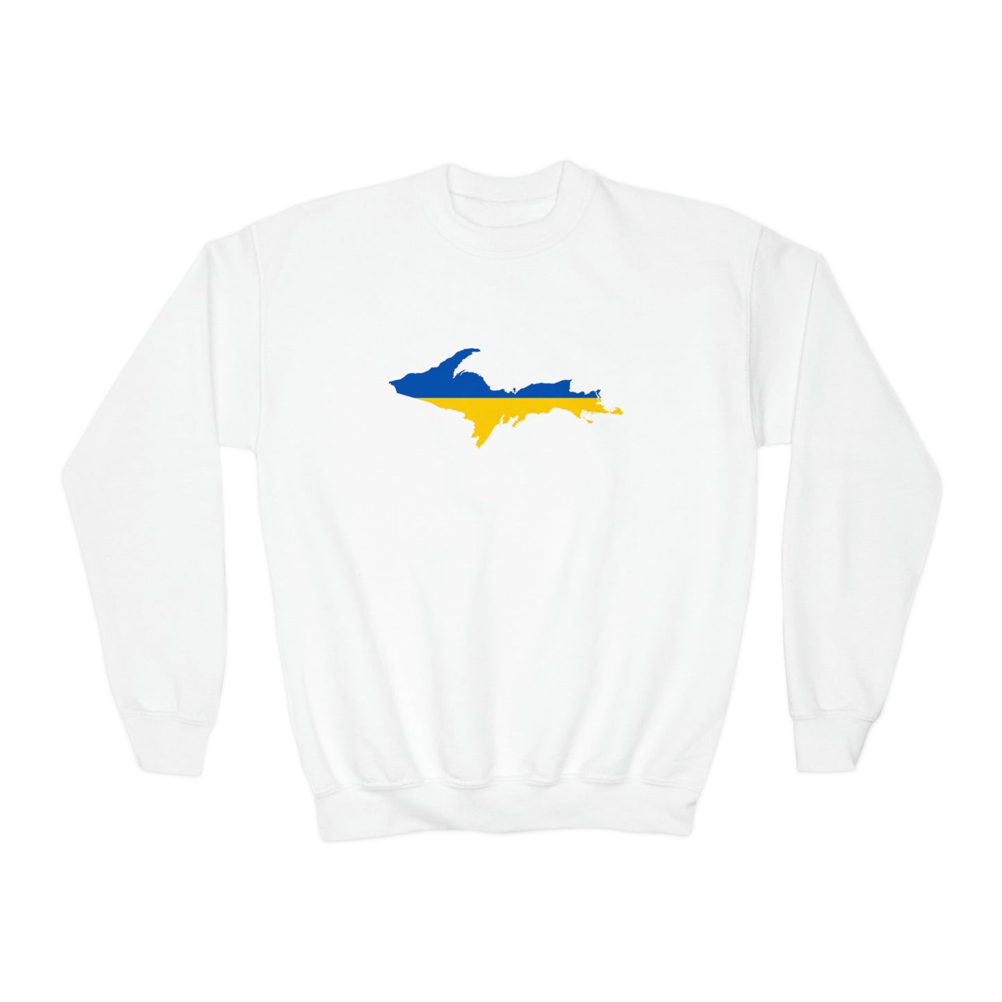 Michigan Upper Peninsula Youth Sweatshirt (w/ UP Ukraine Flag Outline)