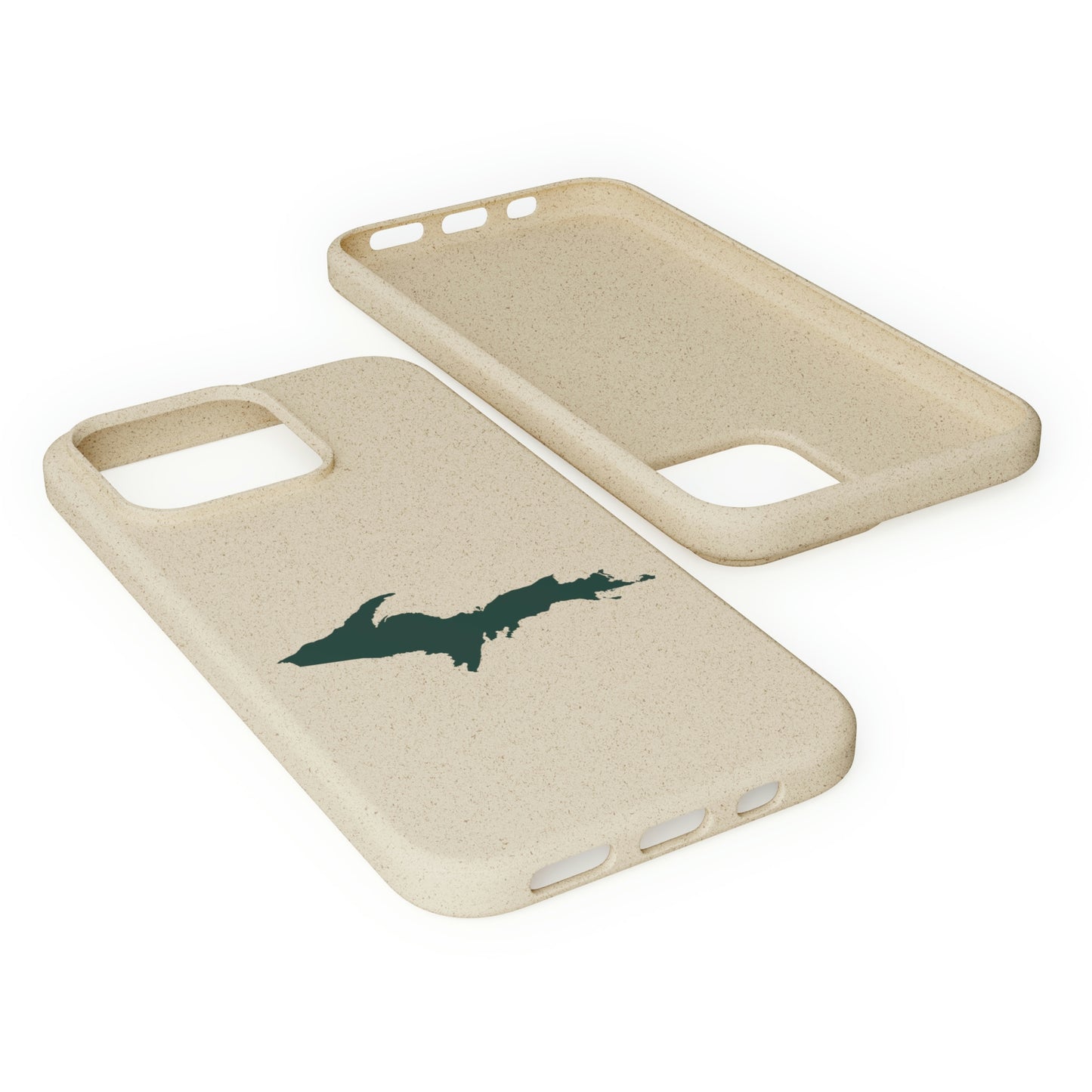 Michigan Upper Peninsula Biodegradable Phone Cases (w/ Green UP Outline) | Apple iPhone