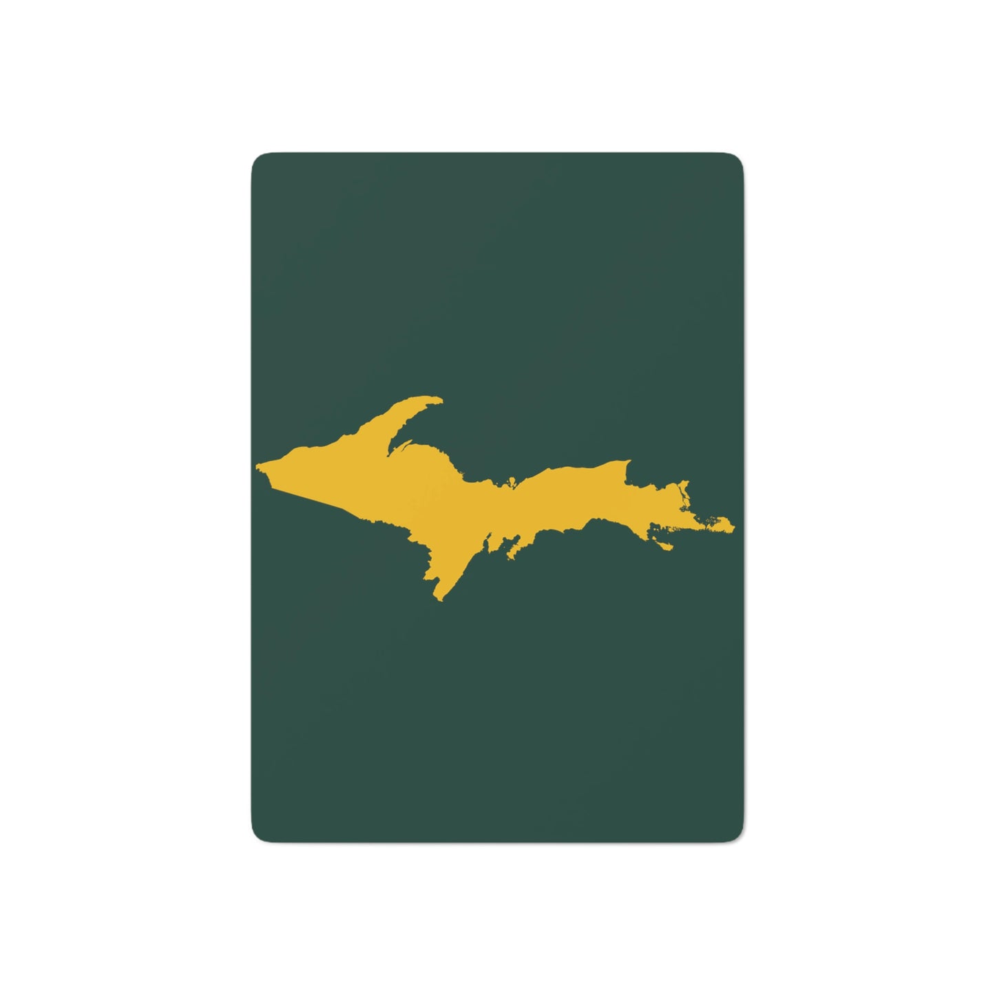 Michigan Upper Peninsula Poker Cards (Green w/ Gold UP Outline)