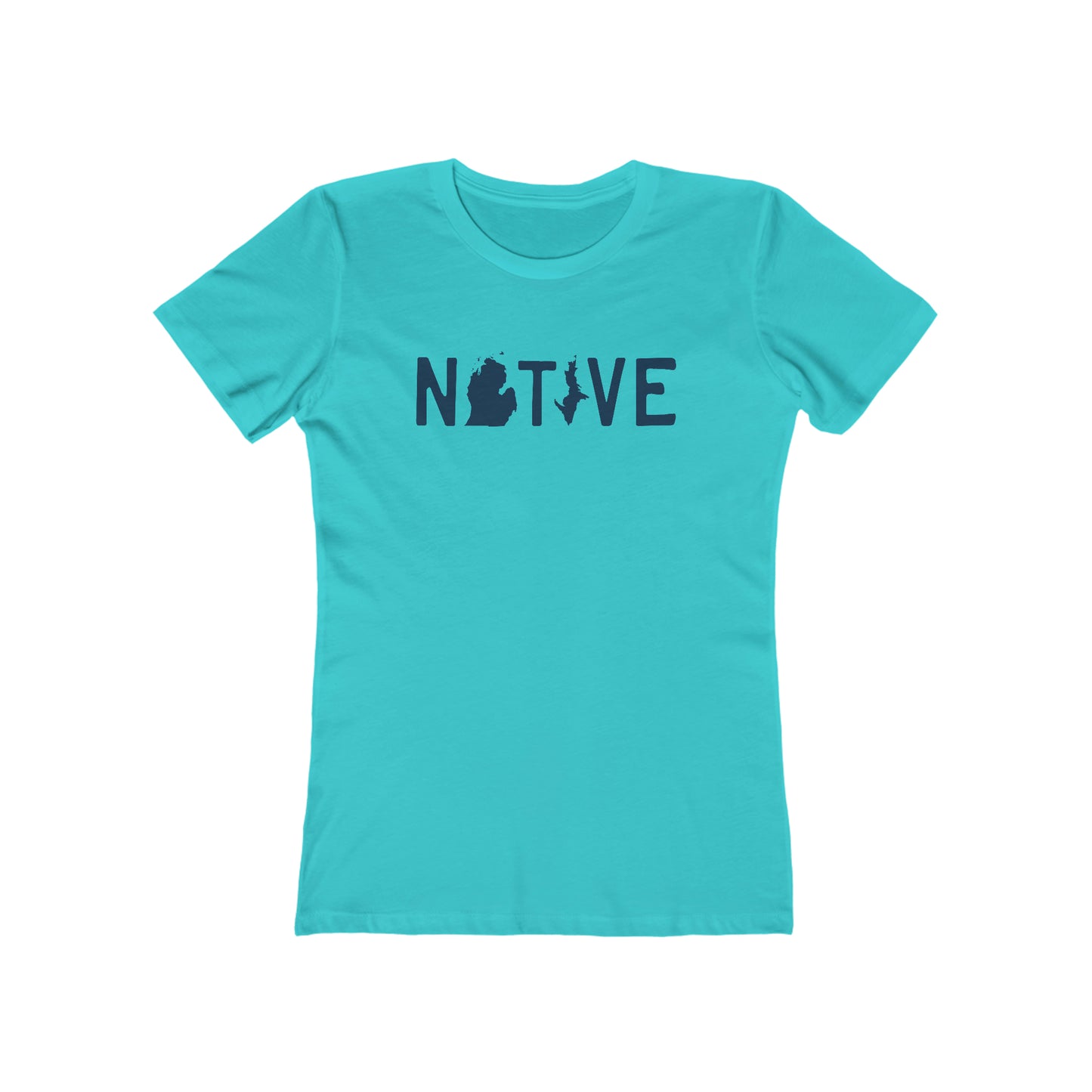 Michigan 'Native' T-Shirt (Licence Plate Font) | Women's Boyfriend Cut