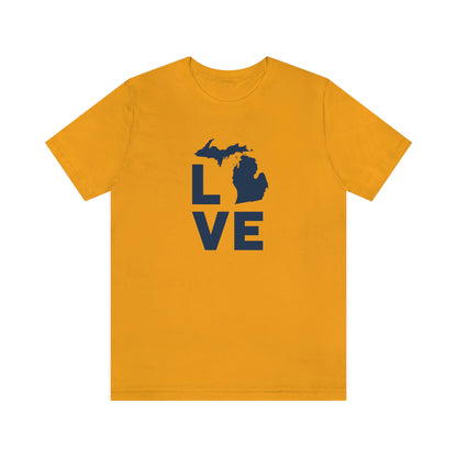 Michigan 'Love' T-Shirt (Geometric Sans Font) | Unisex Standard Fit