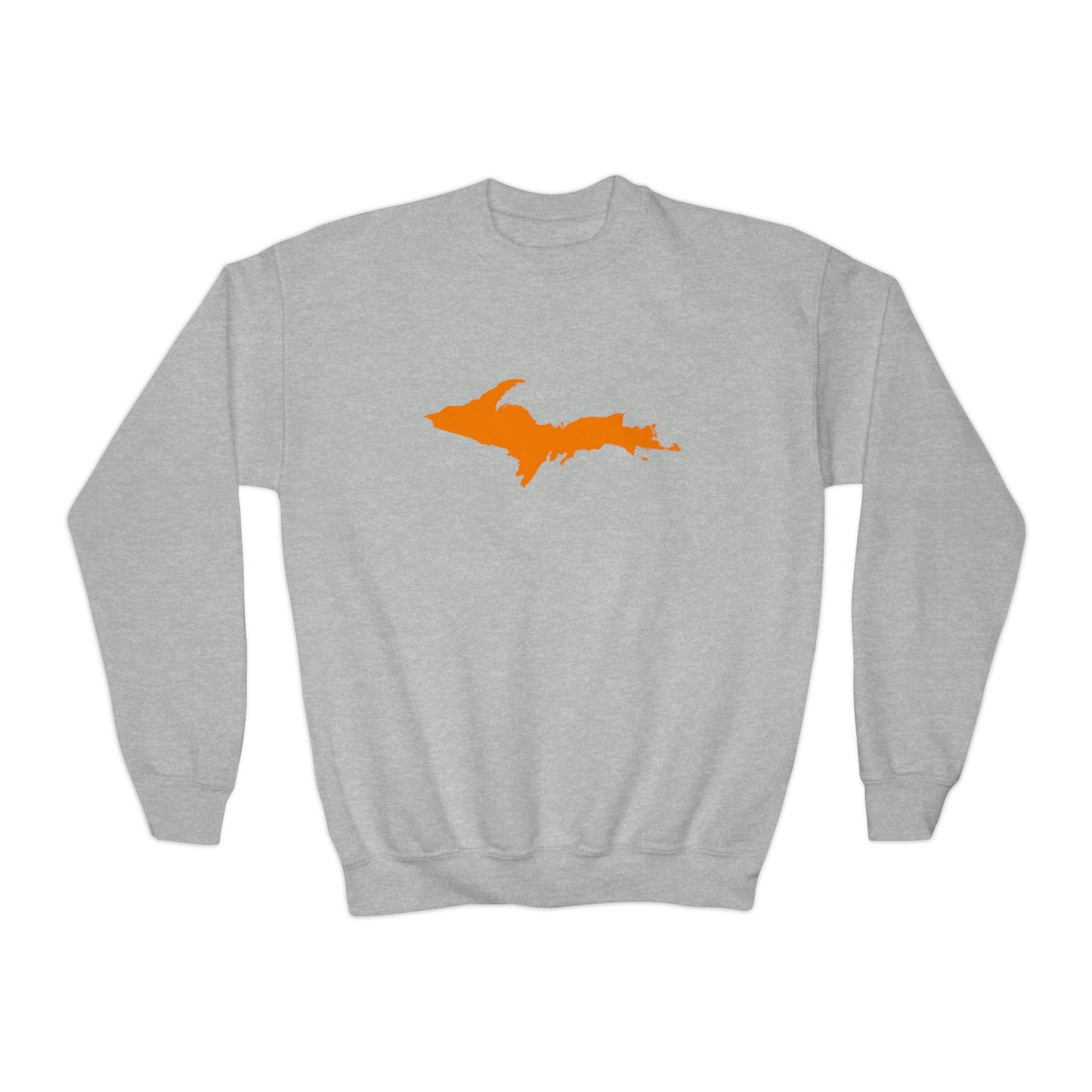 Michigan Upper Peninsula Youth Sweatshirt (w/ Orange UP Outline)