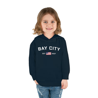 'Bay City EST 1837' Hoodie (w/USA Flag Outline) | Unisex Toddler