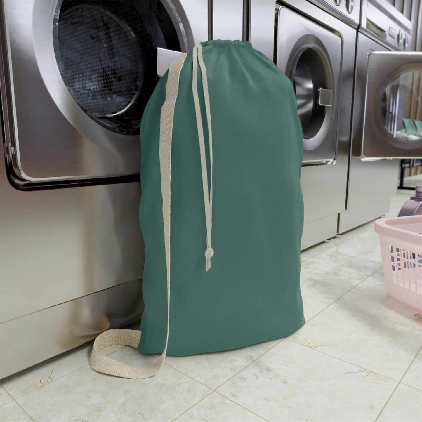 Michigan Upper Peninsula Laundry Bag (Copper Green w/ UP Finland Flag Outline)