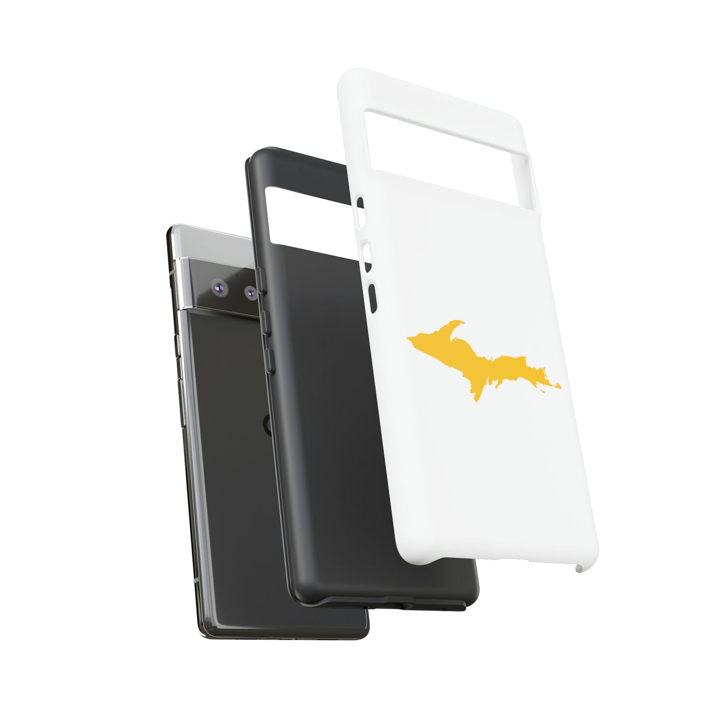 Michigan Upper Peninsula Tough Phone Case (w/ Gold UP Outline) | Samsung & Pixel Android