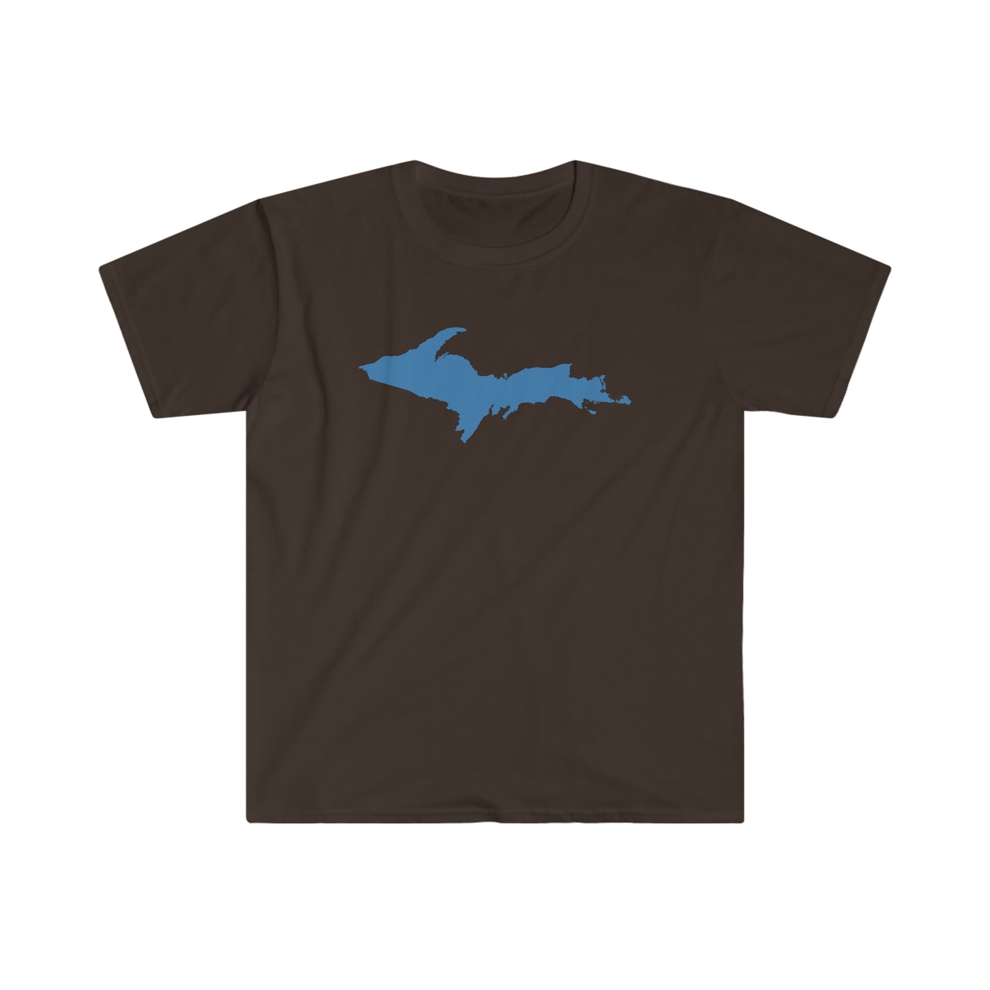 Michigan Upper Peninsula T-Shirt (w/ Lake Superior Blue UP Outline) | Unisex Budget