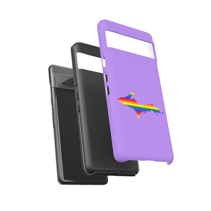 Michigan Upper Peninsula Tough Phone Case (Lavender w/ UP Pride Flag Outline) | Samsung & Pixel Android