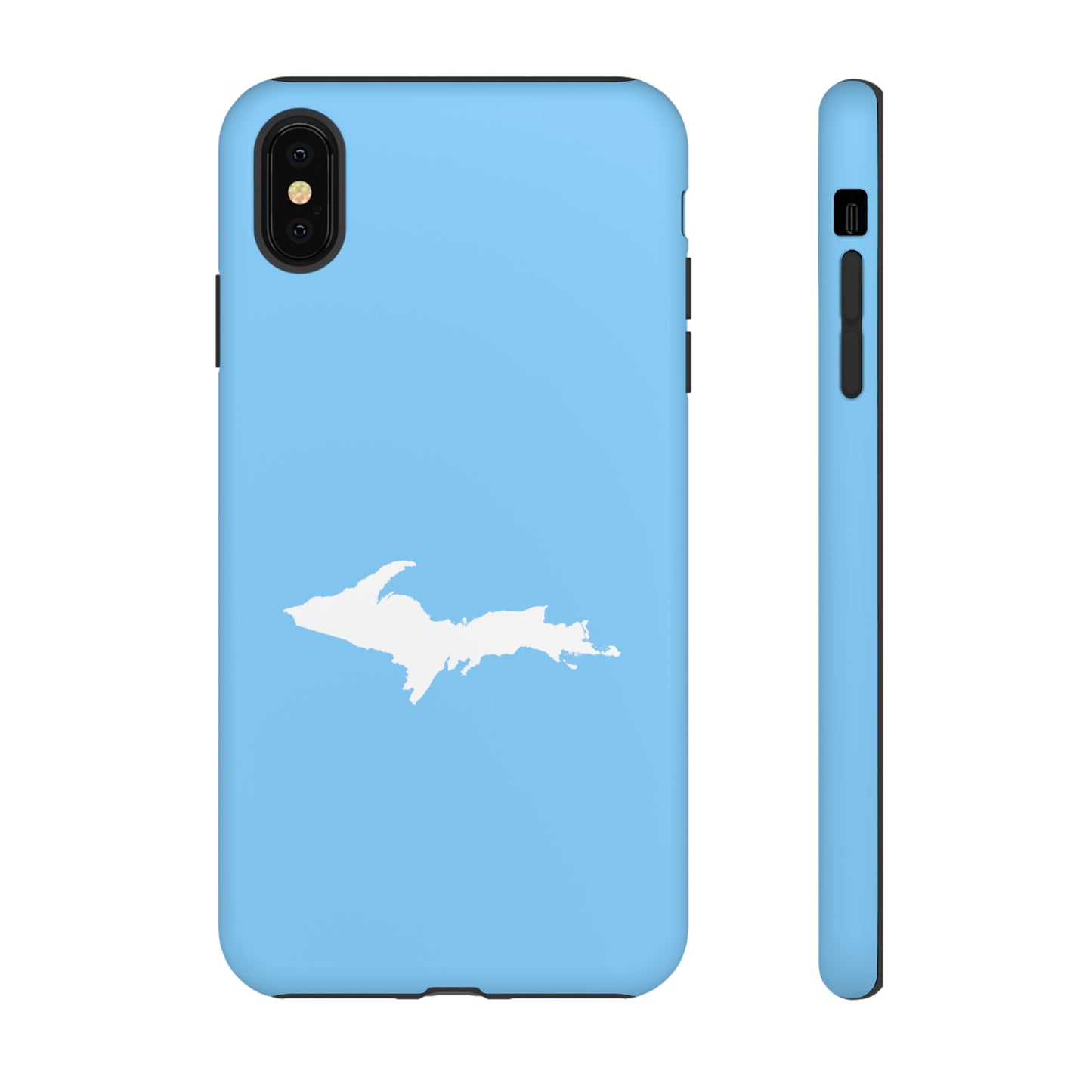 Michigan Upper Peninsula Tough Phone Case (McNamera Blue w/ UP Outline) | Apple iPhone