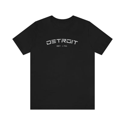 'Detroit Est. 1701' Electric Font T-Shirt | Unisex Standard Fit - Circumspice Michigan