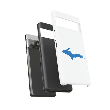 Michigan Upper Peninsula Tough Phone Case (w/ Azure UP Outline) | Samsung & Pixel Android