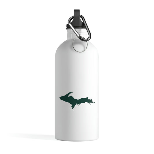 Michigan Upper Peninsula Water Bottle (w/ Green UP Outline) | 14oz Stainless Steel