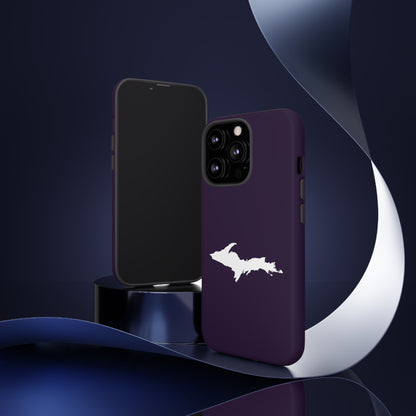 Michigan Upper Peninsula Tough Phone Case (Blackcurrant w/ UP Outline) | Apple iPhone