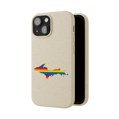 Michigan Upper Peninsula Biodegradable Phone Cases (w/ UP Pride Flag Outline) | Apple iPhone