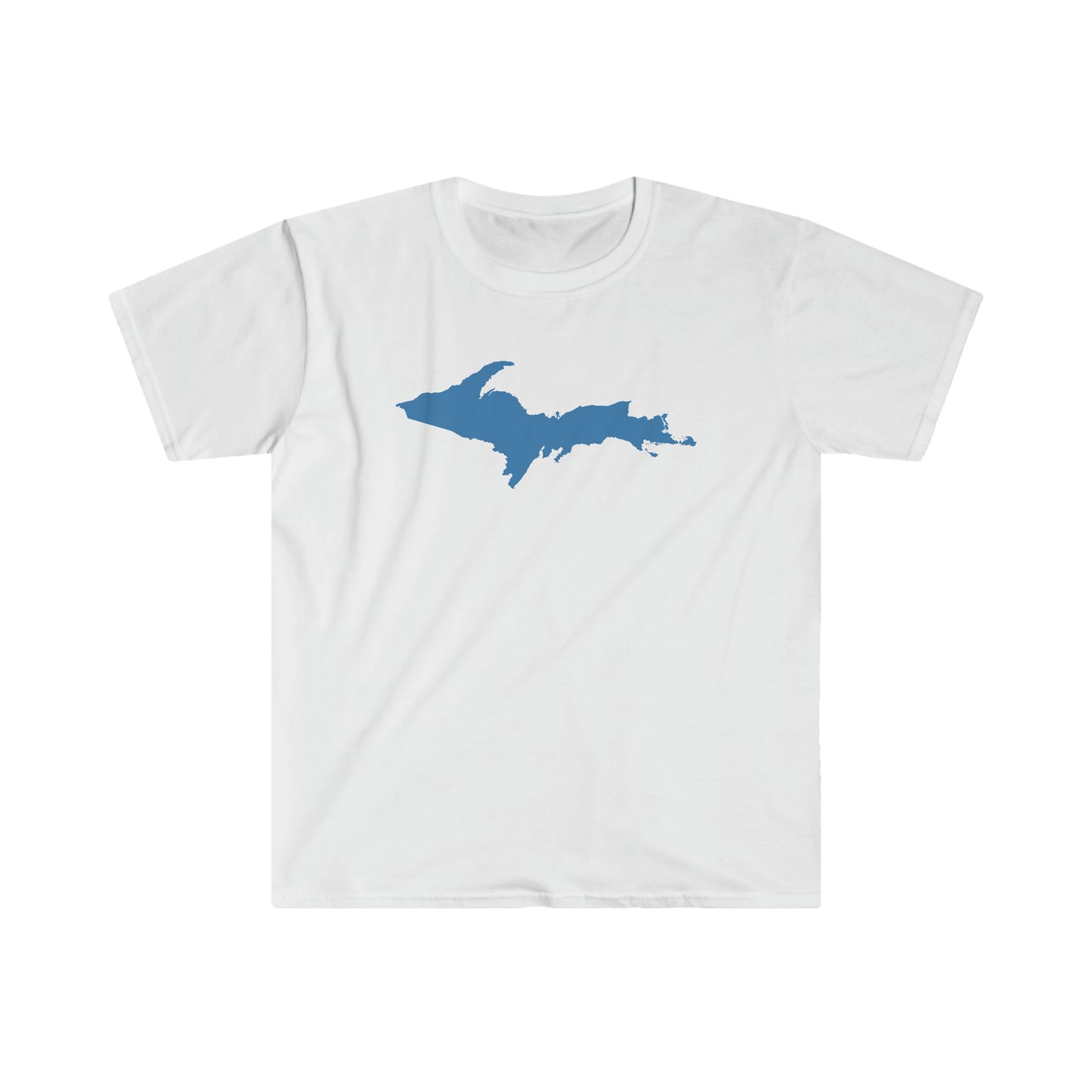 Michigan Upper Peninsula T-Shirt (w/ Lake Superior Blue UP Outline) | Unisex Budget