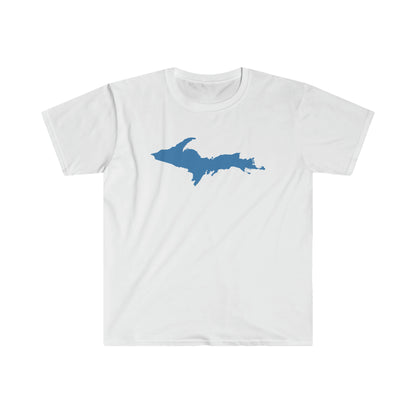 Michigan Upper Peninsula T-Shirt (w/ Lake Superior Blue UP Outline) | Unisex Budget