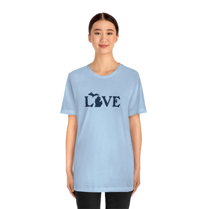 Michigan 'Love' T-Shirt (Woodcut Font) | Unisex Standard Fit