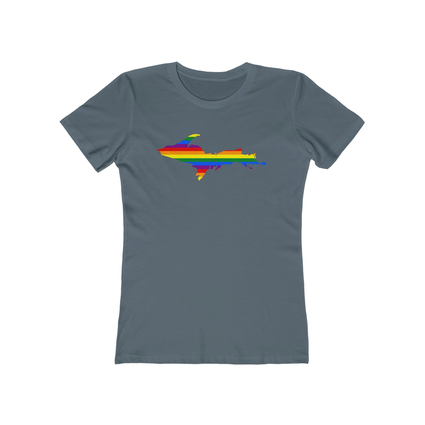 Upper Peninsula T-Shirt (w/ UP Pride Flag Outline) | Women's Boyfriend Cut