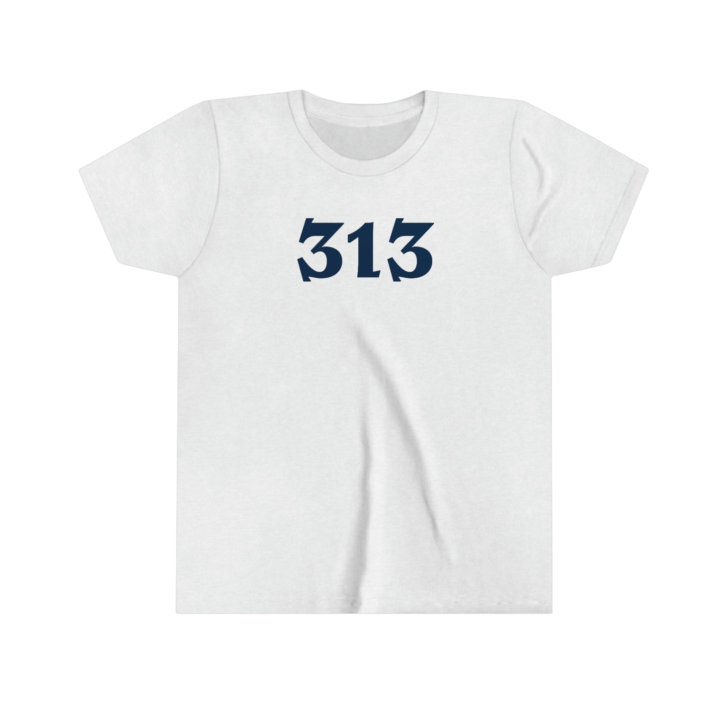 Detroit '313' T-Shirt (Angry Serif Font) | Youth Short Sleeve