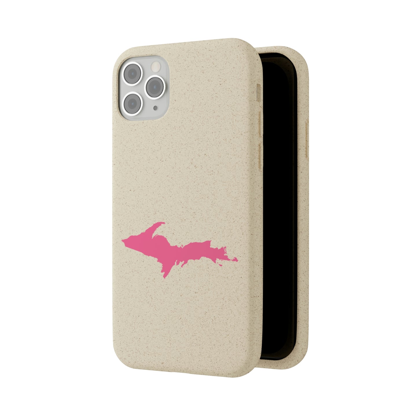 Michigan Upper Peninsula Biodegradable Phone Cases (w/ Pink UP Outline) | Apple iPhone