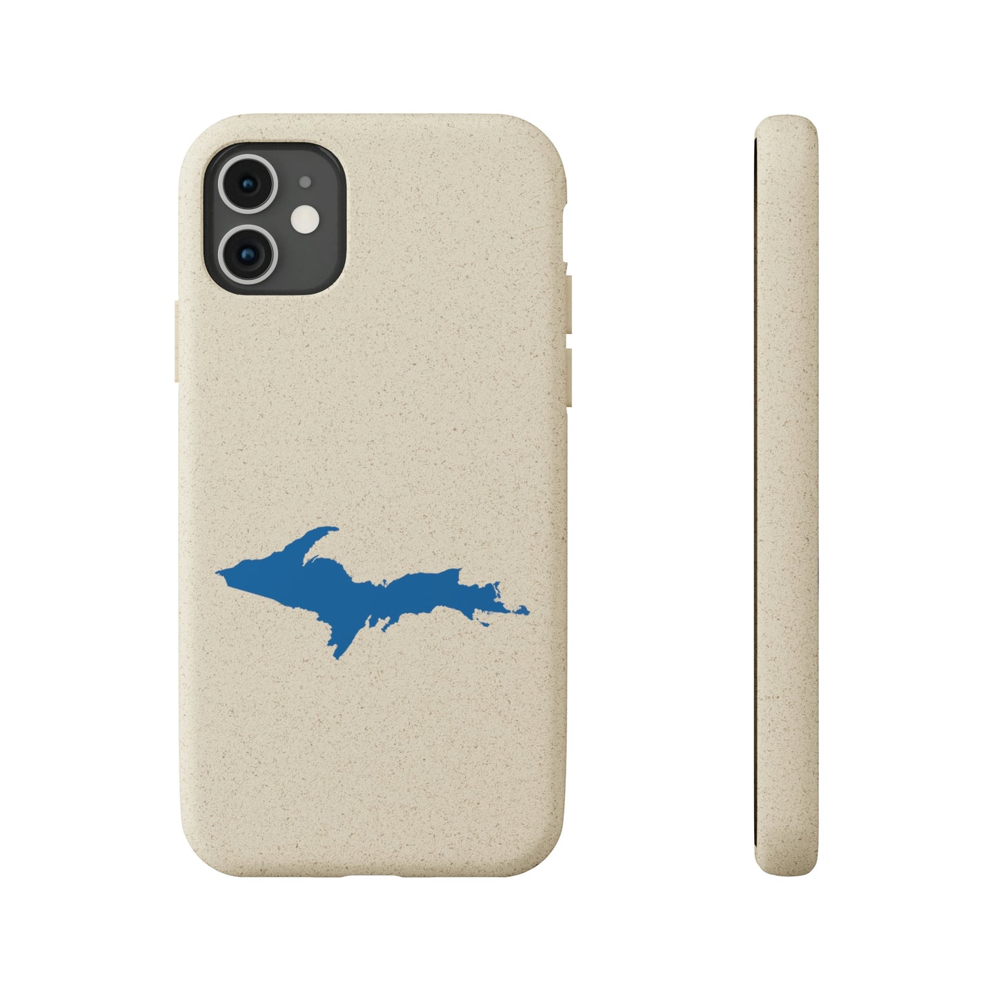 Michigan Upper Peninsula Biodegradable Phone Cases (w/ Azure UP Outline) | Apple iPhone