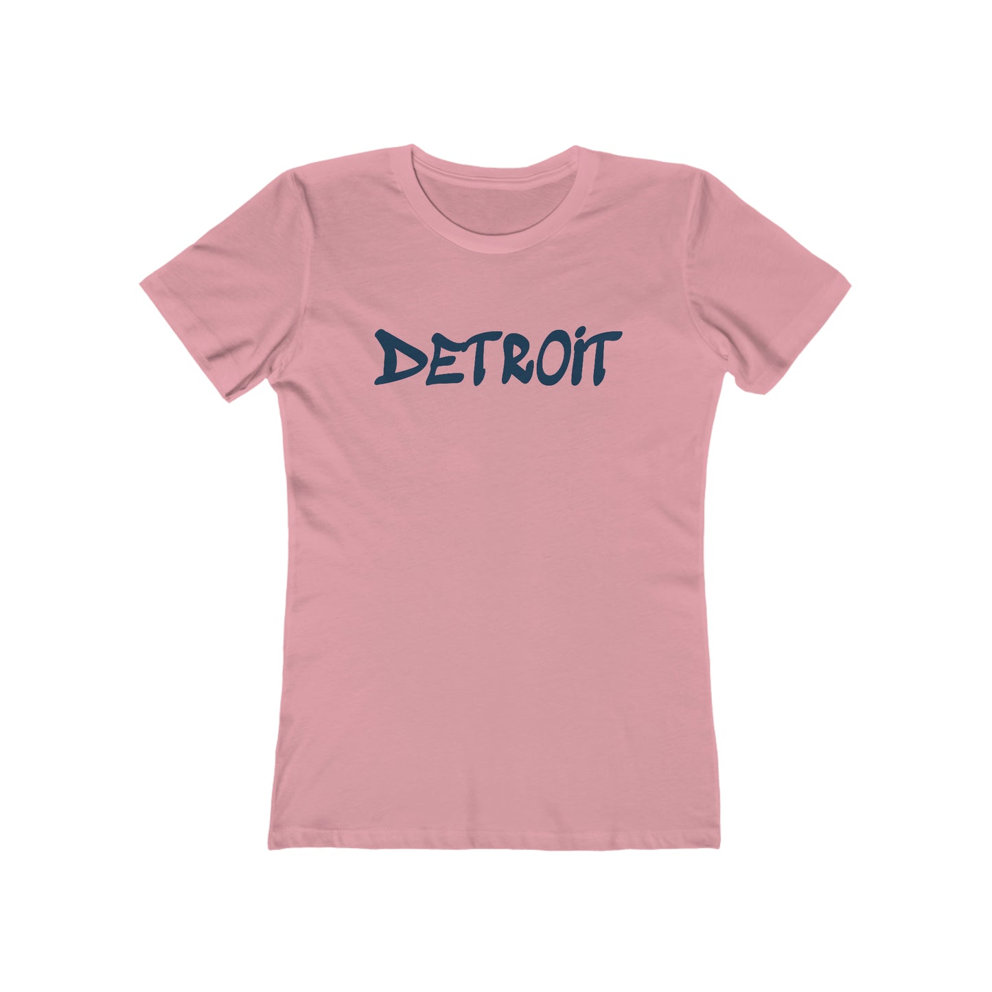 'Detroit' T-Shirt (1980s Hip Hop Font) | Women's Boyfriend Cut