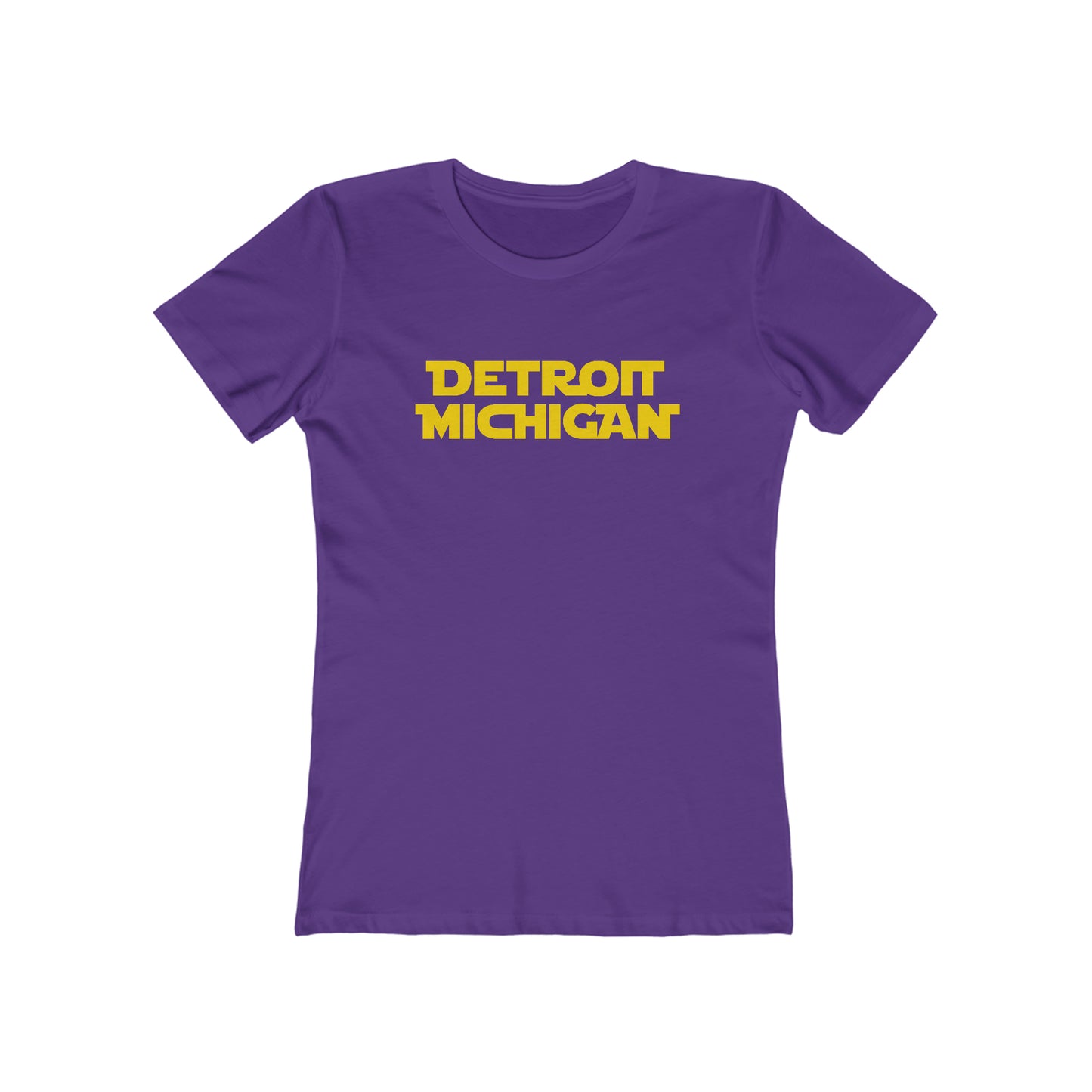 'Detroit Michigan'T-Shirt (1970s Epic Sci-Fi Parody) | Women's Boyfriend Cut