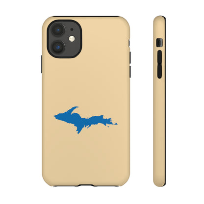 Michigan Upper Peninsula Tough Phone Case (Maple Color w/ Azure UP Outline) | Apple iPhone