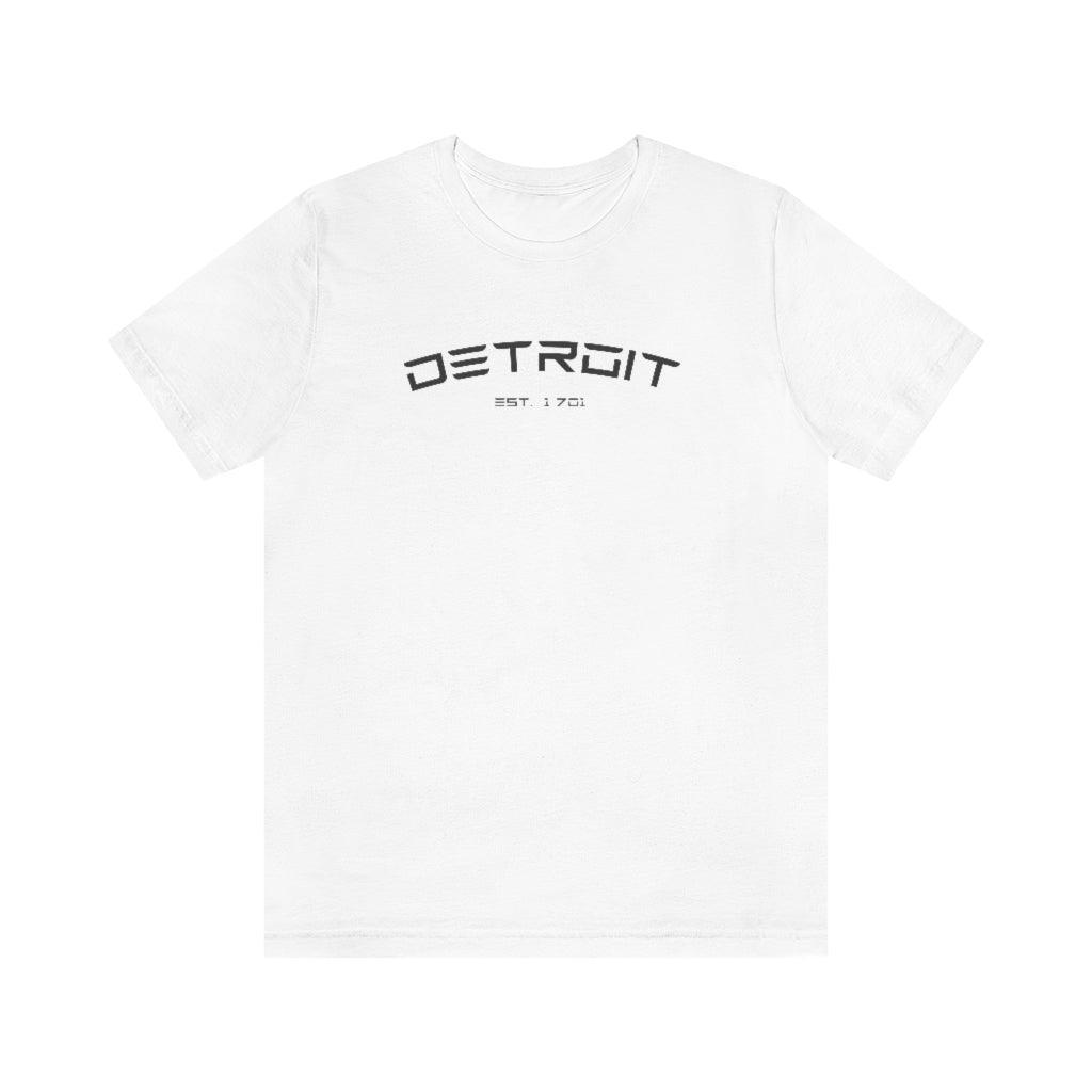 'Detroit Est. 1701' Electric Font T-Shirt | Unisex Standard Fit - Circumspice Michigan