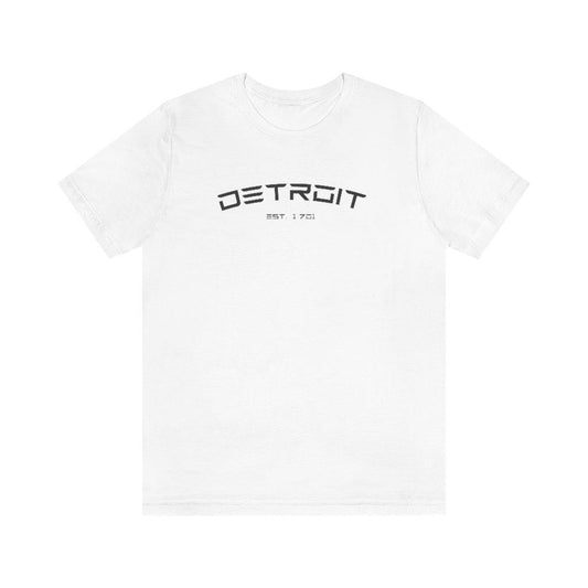 'Detroit Est. 1701' Electric Font T-Shirt | Unisex Standard Fit - Circumspice Michigan