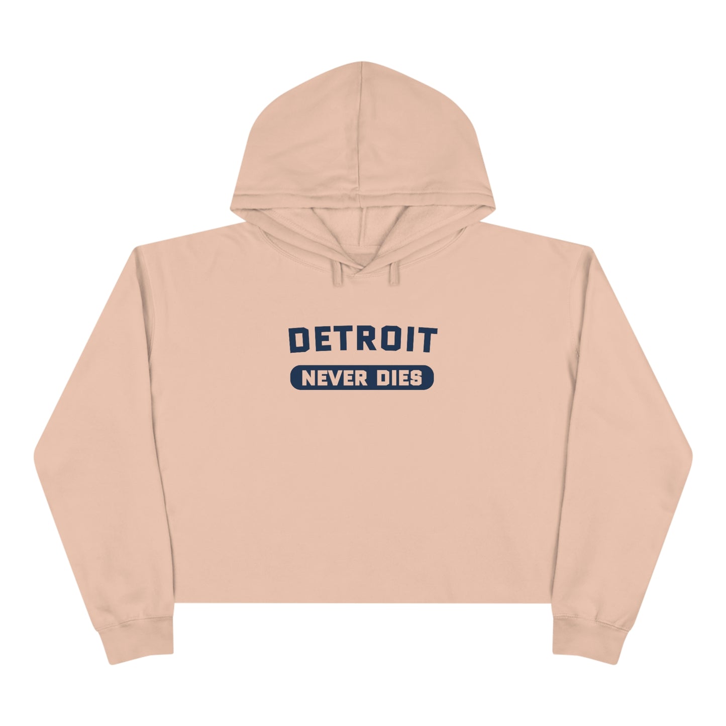 'Detroit Never Dies' Hoodie | Women's Cropped Relaxed Fit