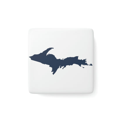 Michigan Upper Peninsula Porcelain Magnet (w/ Navy UP Outline)