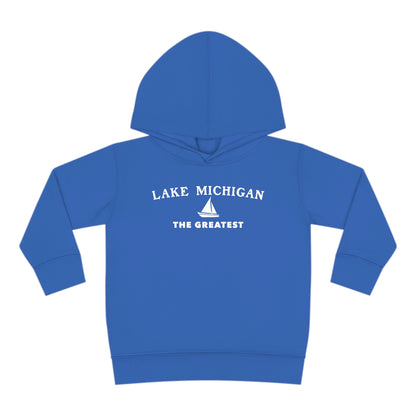 'Lake Michigan The Greatest' Hoodie (w/USA Flag Outline) | Unisex Toddler